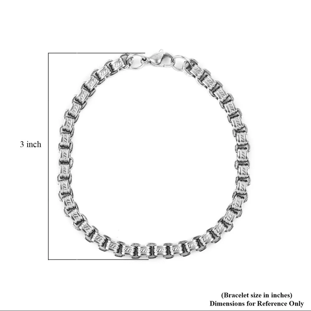 Turquoise, Lava, and Box Chain Stretch Bracelet (3) Piece Set